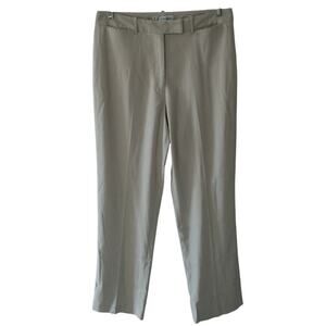 Dress Barn Women's Beige Mid Rise Straight Leg Zip Front Dress Pants Size 8